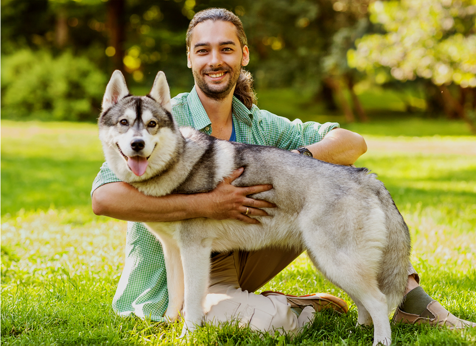 Dog with lovers