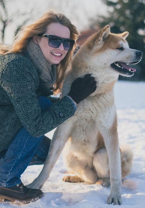 Dog with lovers