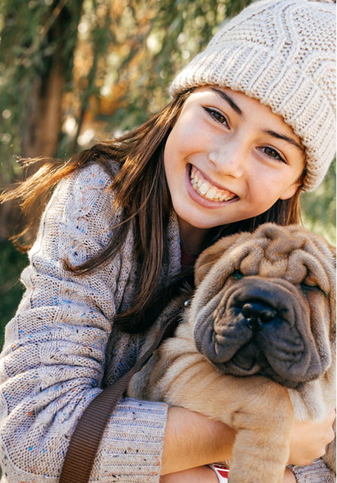 Dog with lovers