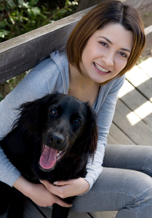 Dog with lovers