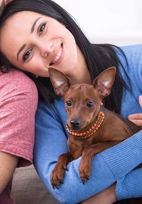 Dog with lovers