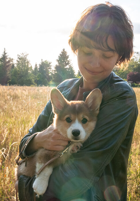 Dog with lovers