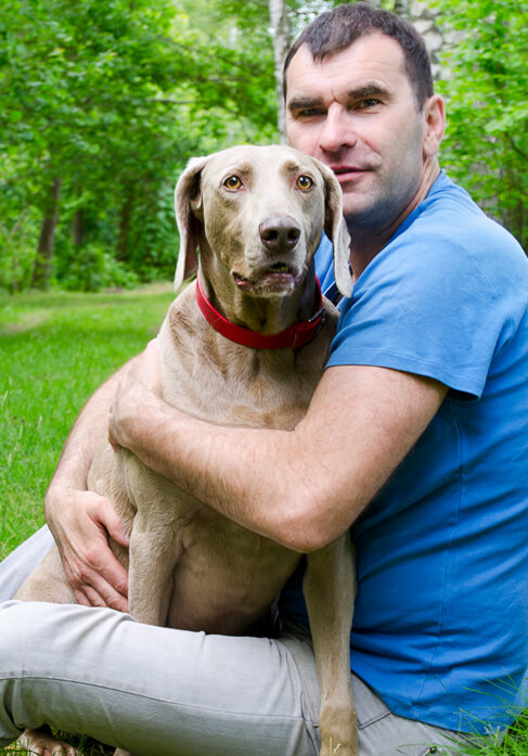 Dog with lovers